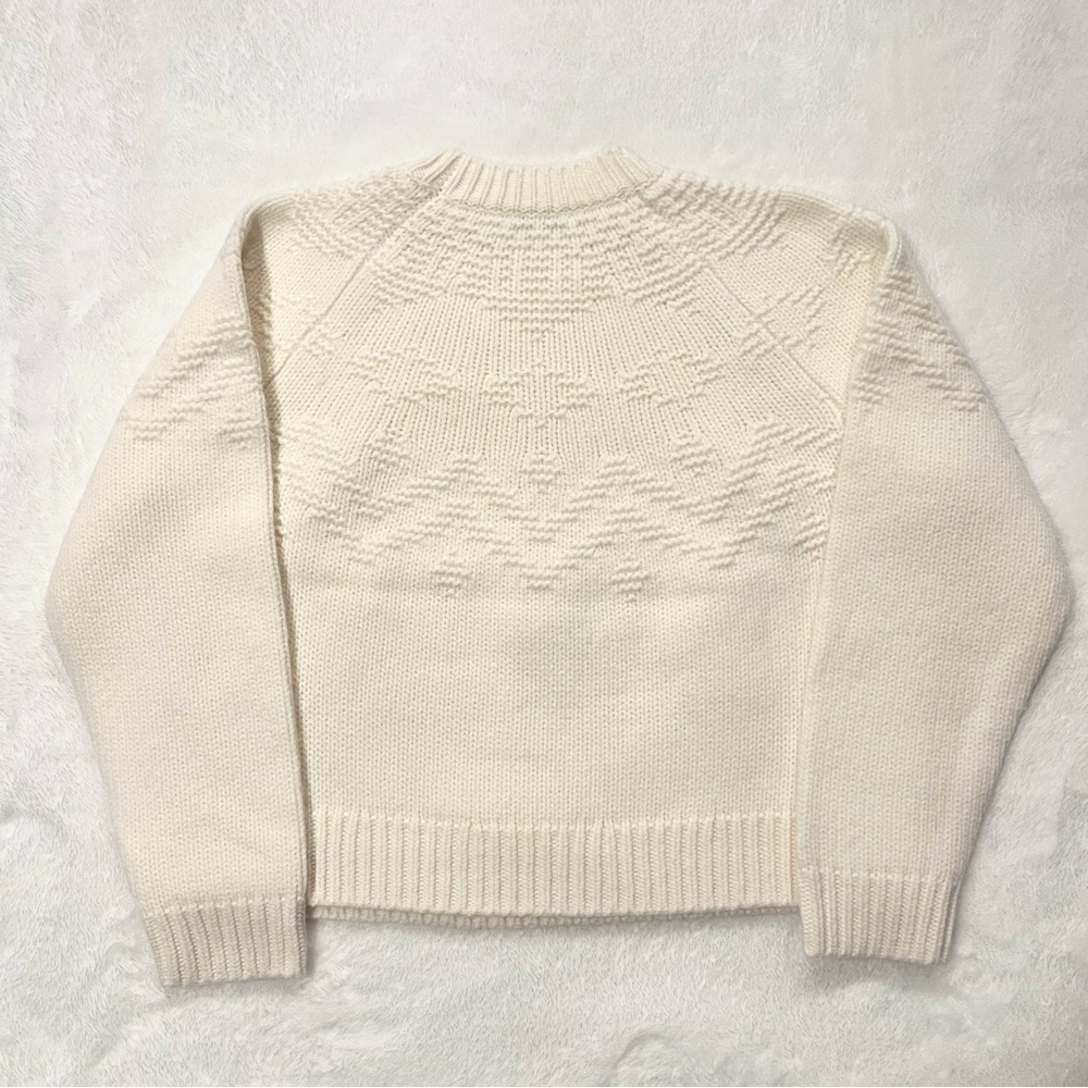 Vince Fair Isle Textured Wool Raglan Sweater - Picture 5 of 8
